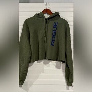 Rogue Forest Green Women's Hoodie with Navy Logo